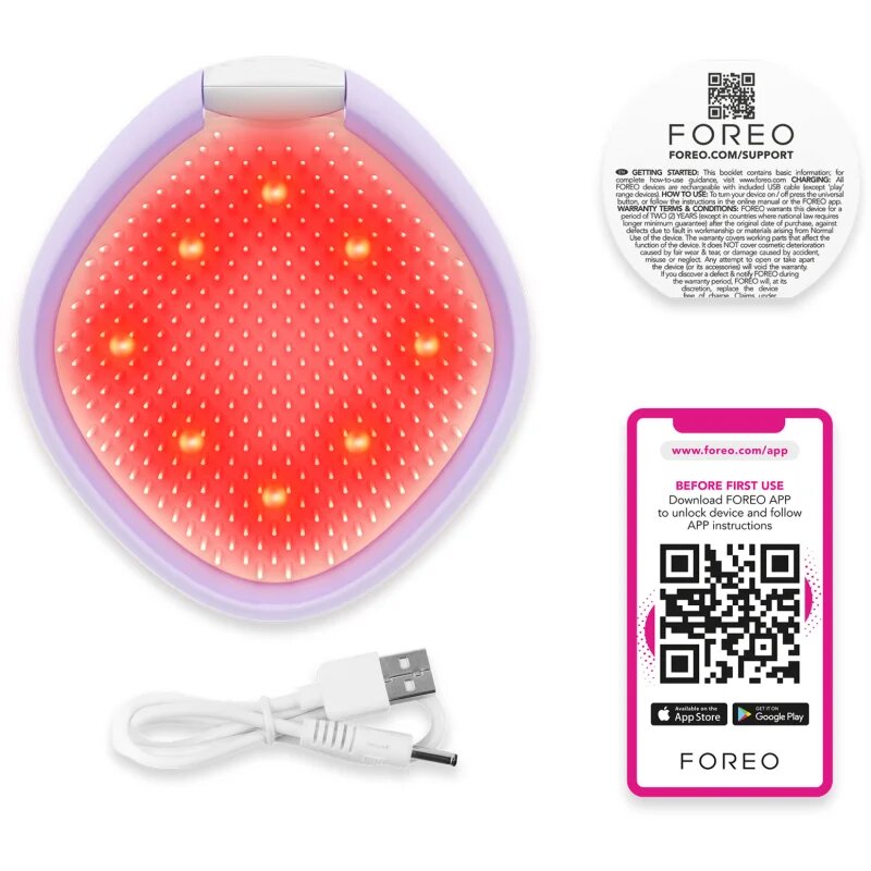 FOREO FLIP™ Play Advanced 3-in-1 fésű LED megvilágítással I Lilac You 1 db