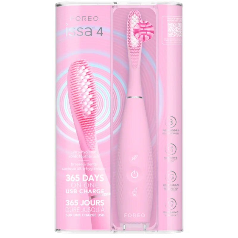 FOREO ISSA™ 4 elektromos fogkefe Pearl Pink 1 db