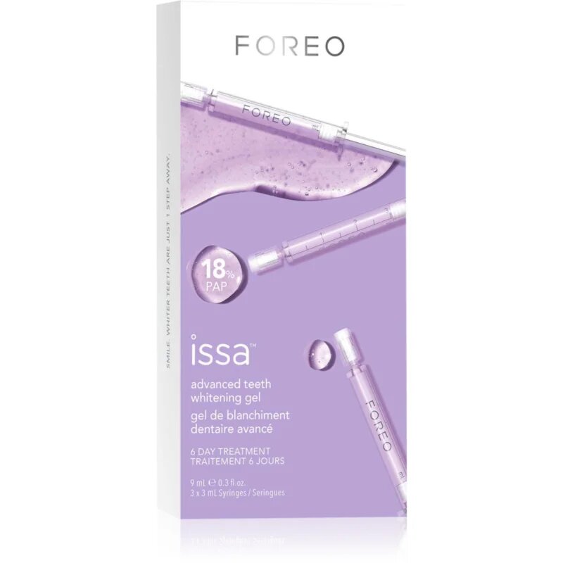 FOREO issa™ Advanced Teeth Whitening Gel fehérítő gél a fogakra 3x3 ml