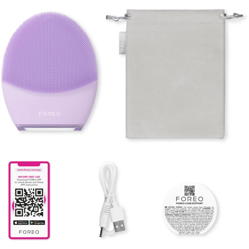 FOREO LUNA™4 masszázs eszköz arctisztításhoz és arcfeszesítéshez az érzékeny arcbőrre