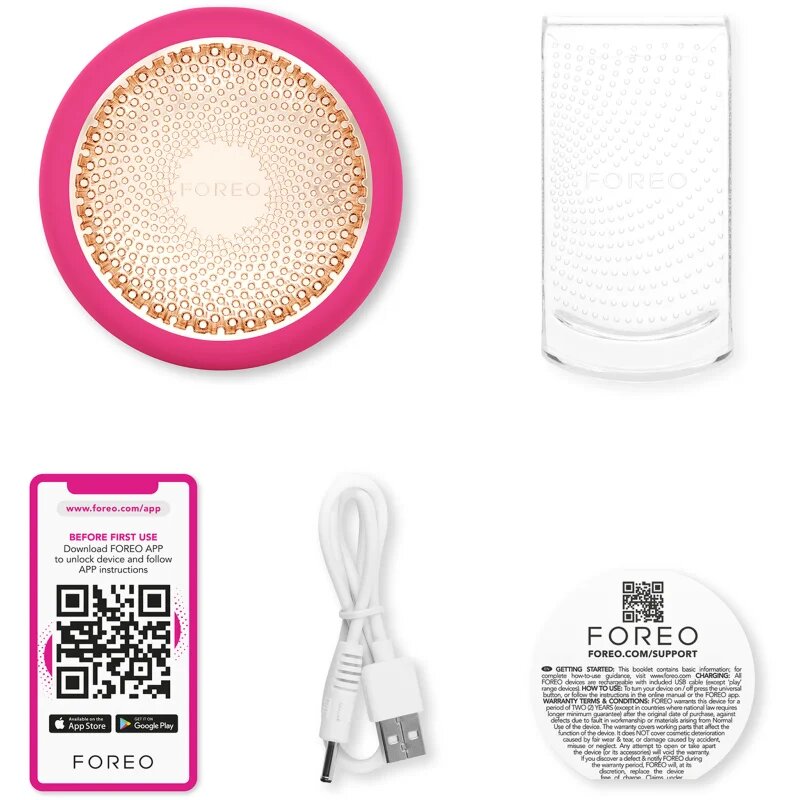 FOREO UFO™ 3 5-in-1 szónikus készülék az arcmaszk hatásának felgyorsítására Fuchsia 1 db
