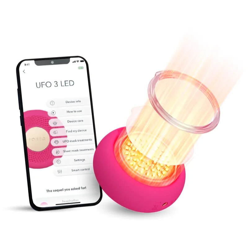 FOREO UFO™ 3 LED szónikus készülék az arcmaszk hatásának felgyorsítására LED és NIR infravörös fénnyel 1 db