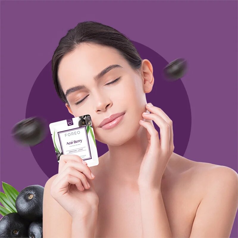 FOREO UFO™ Acai Berry kisimító maszk 6 x 6 g
