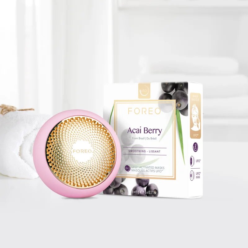 FOREO UFO™ Acai Berry kisimító maszk 6 x 6 g