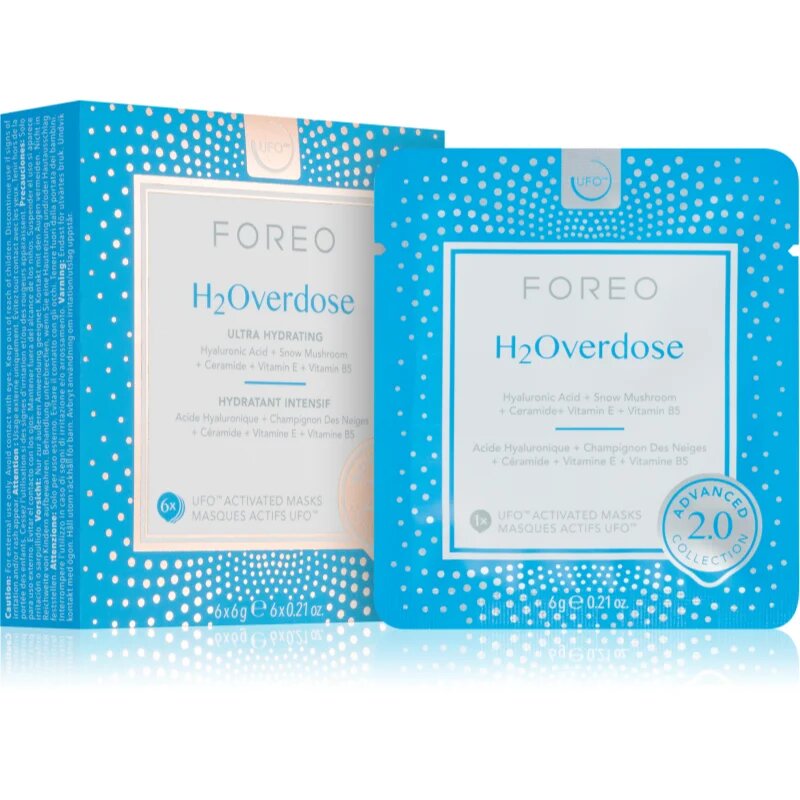 FOREO UFO™ H2Overdose hidratáló arcmaszk 6 db