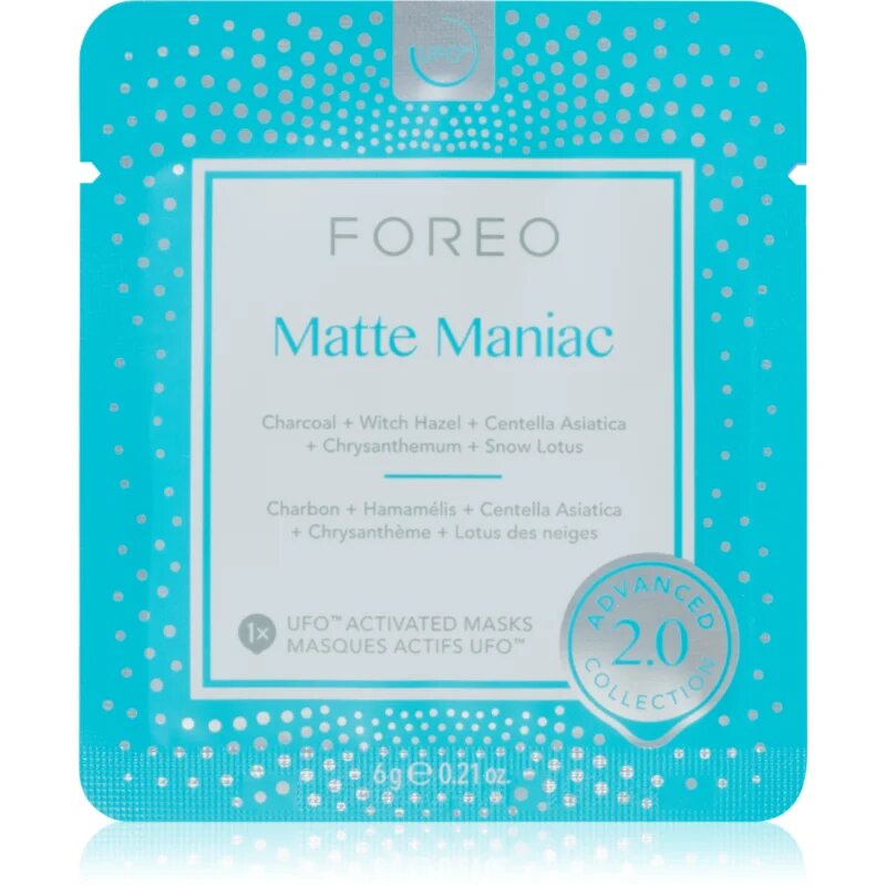 FOREO UFO™ Matte Maniac tisztító arcmaszk 6 db