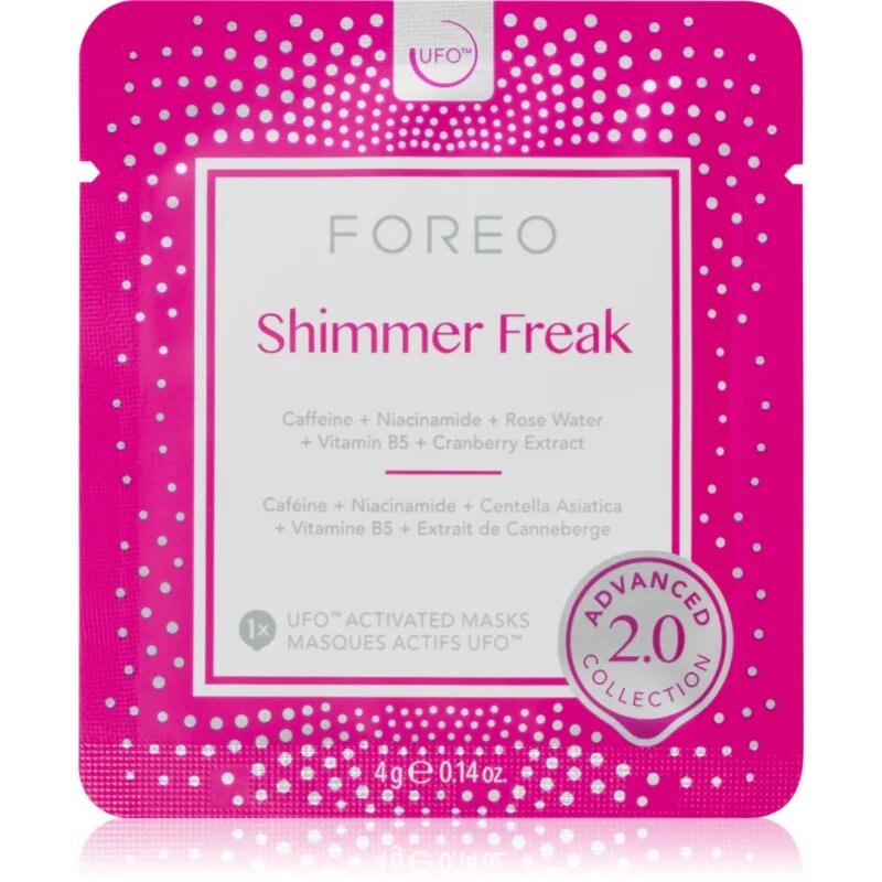 FOREO UFO™ Shimmer Freak élénkítő maszk a szem alatti sötét karikákra 6 db