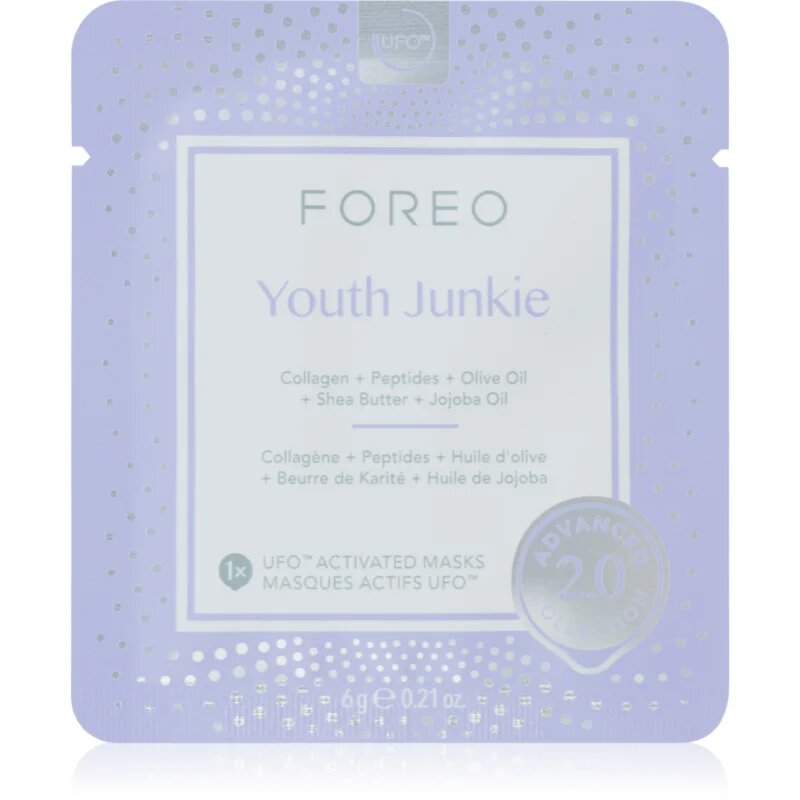FOREO UFO™ Youth Junkie arcmaszk öregedés ellen 6 db