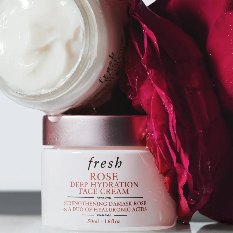 fresh Rose Deep Hydration Face Cream hidratáló arckrém hialuronsavval 100 ml