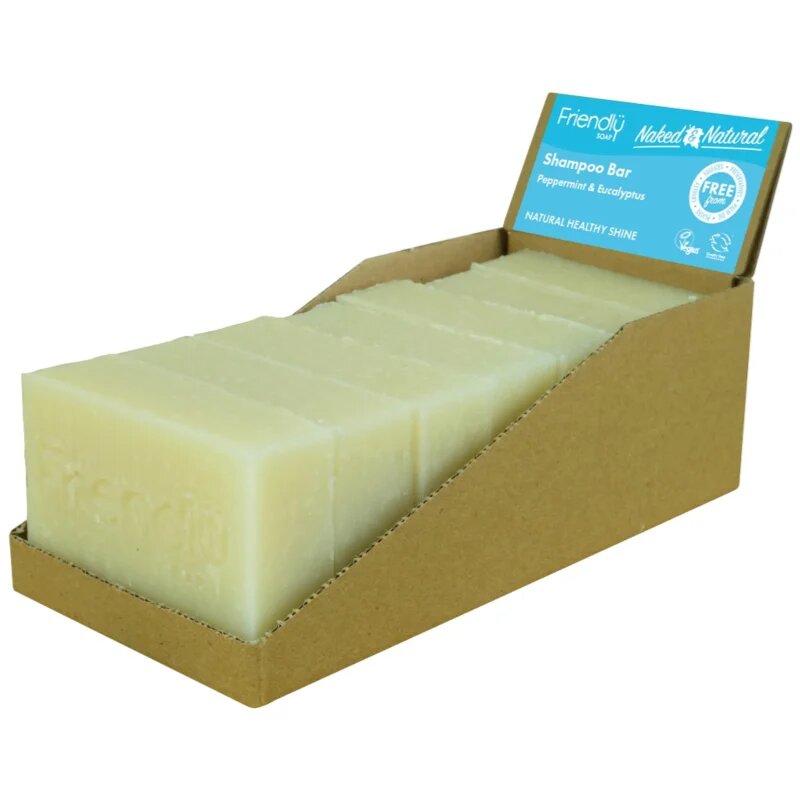 Friendly Soap Natural Shampoo Bar Peppermint & Eucalyptus természetes szappan hajra 7x95 g