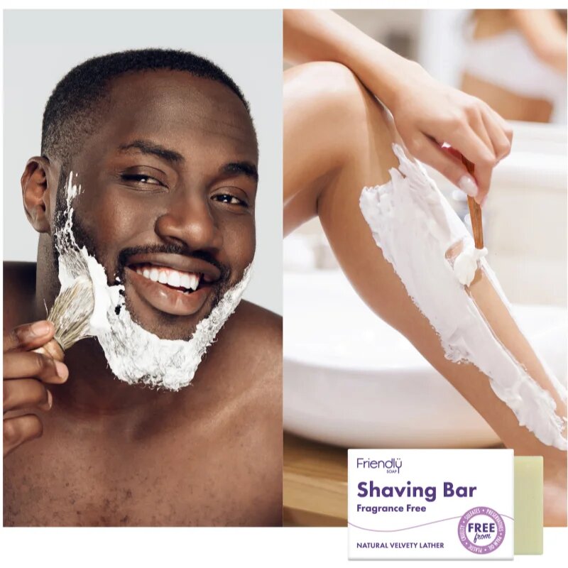 Friendly Soap Shaving Bar Fragrance Free természetes szappan borotválkozáshoz parfümmentes 95 g