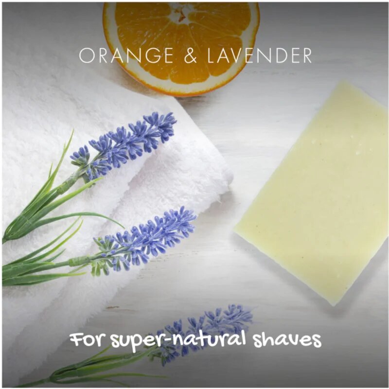Friendly Soap Shaving Bar Orange & Lavender természetes szappan borotválkozáshoz 95 g