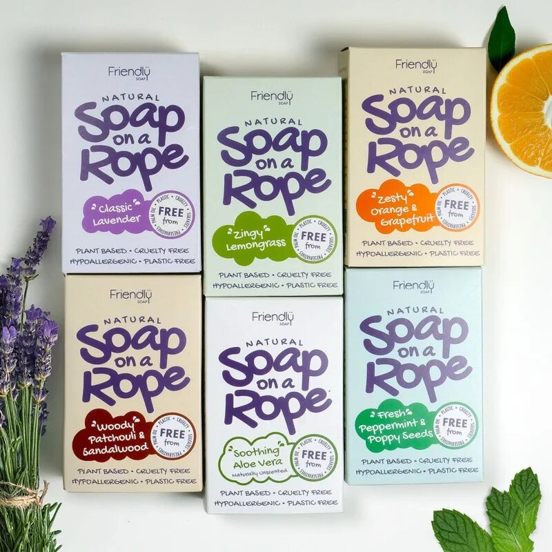Friendly Soap Soap on a Rope Lemongrass természetes szappan zsinóron 95 g