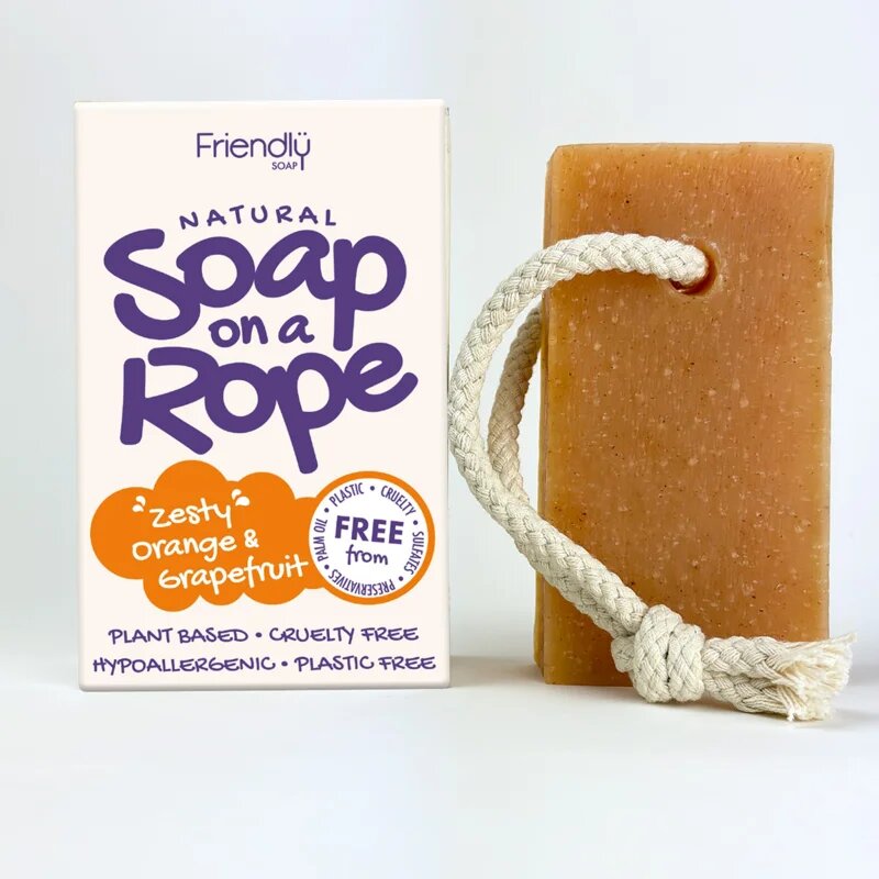 Friendly Soap Soap on a Rope Orange & Grapefruit természetes szappan zsinóron 95 g