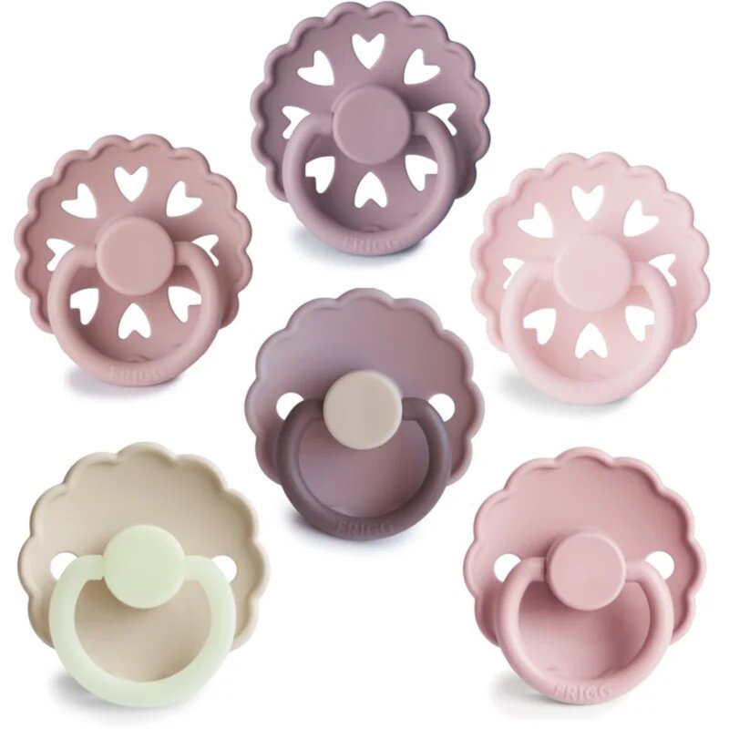 FRIGG 6-Pack Pacifiers Round Silicone Size 1 cumi Blooming Love 6 db