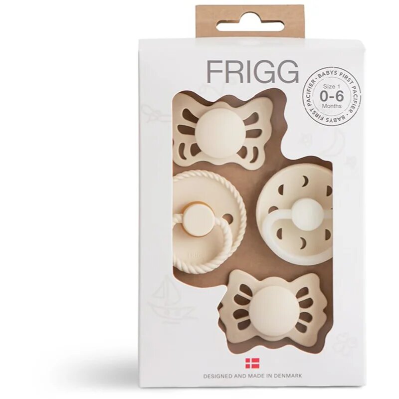 FRIGG Baby's First Pacifier​ Moonlight Sailing cumi Cream