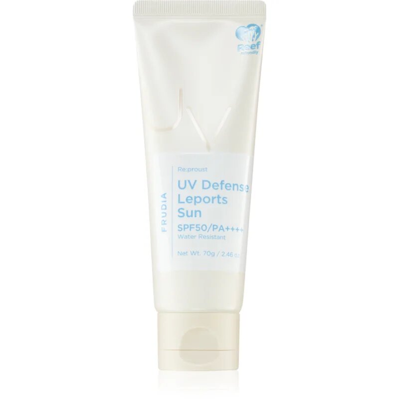 Frudia Re:proust UV Defense hidratáló védőkrém az érzékeny arcbőrre SPF 50+ 70 g