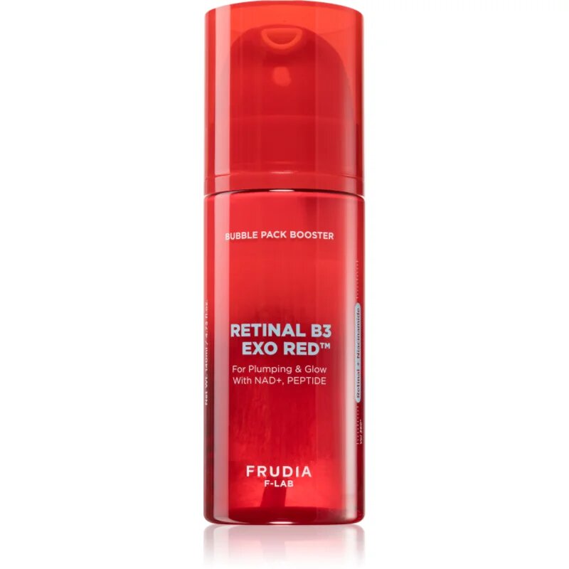 Frudia Retinal B3 Exo Red Bubble Pack Booster frissítő és hidratáló az élénk és kisimított arcbőrért 140 ml