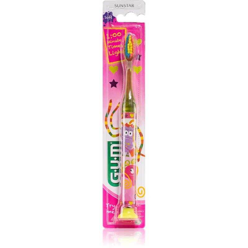 G.U.M Kids Toothbrush fogkefe öntapadó koronggal gyermekeknek 1 db