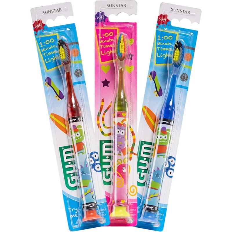 G.U.M Kids Toothbrush fogkefe öntapadó koronggal gyermekeknek 1 db