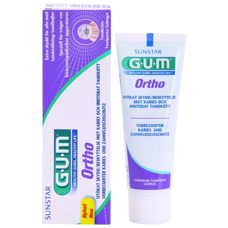 G.U.M Ortho fogkrém a rögzített fogszabályozó használóinak 75 ml