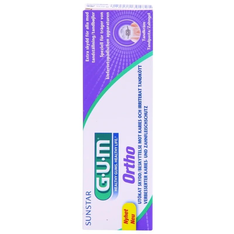 G.U.M Ortho fogkrém a rögzített fogszabályozó használóinak 75 ml