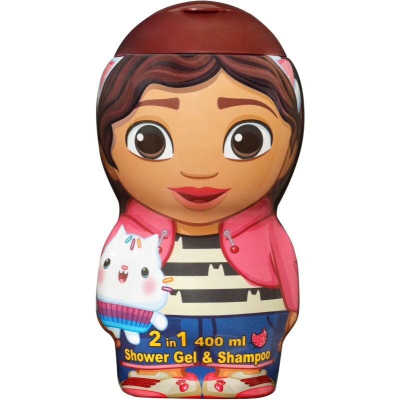 Gabby's Dollhouse 2D Kids Gentle tusfürdő gél és sampon 2 in 1 400 ml