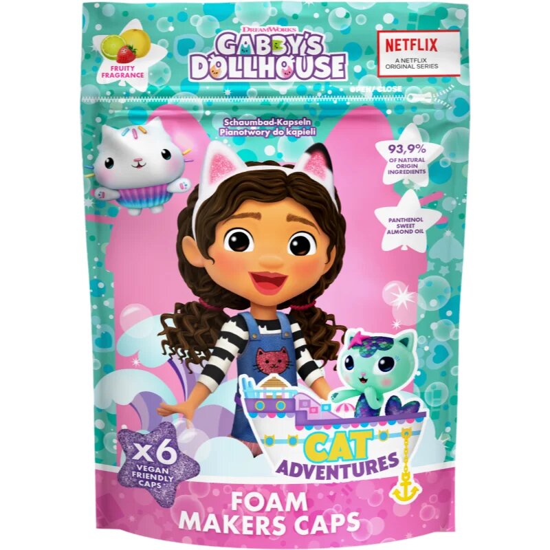 Gabby's Dollhouse Foam Makers habfürdő gyermekeknek 3y+ 6x16 g