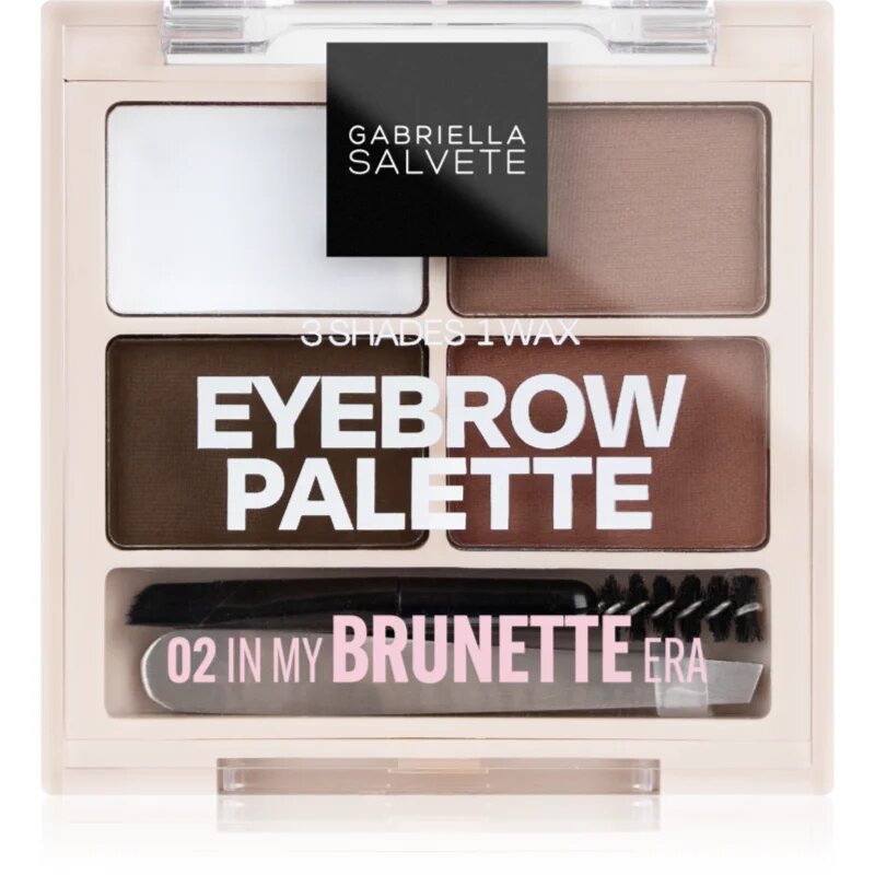 Gabriella Salvete Eyebrow Palette szett a tökéletes szemöldökért árnyalat 02 In My Brunette Era 5.2 g
