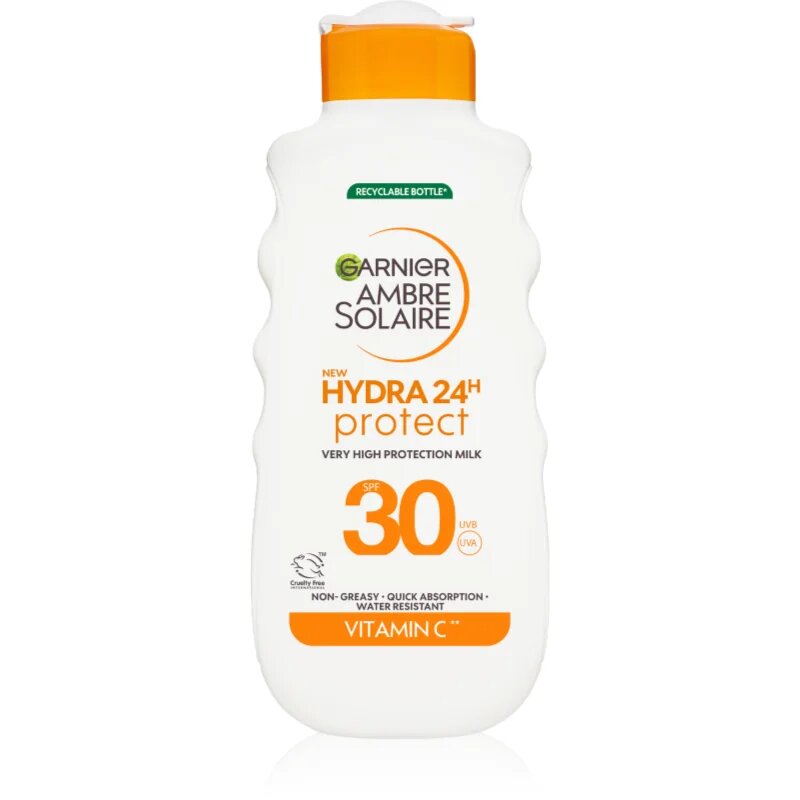 Garnier Ambre Solaire Hydra 24h Napfény elleni védelem hidratáló hatással SPF 30 175 ml