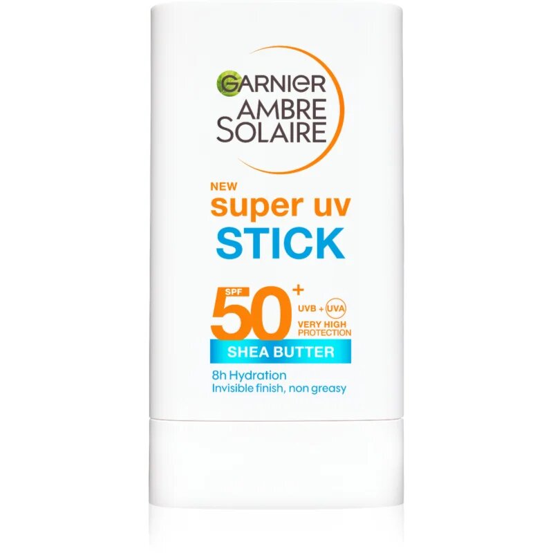 Garnier Ambre Solaire Super UV napozóstift testre és arcra SPF 50+ 18 g