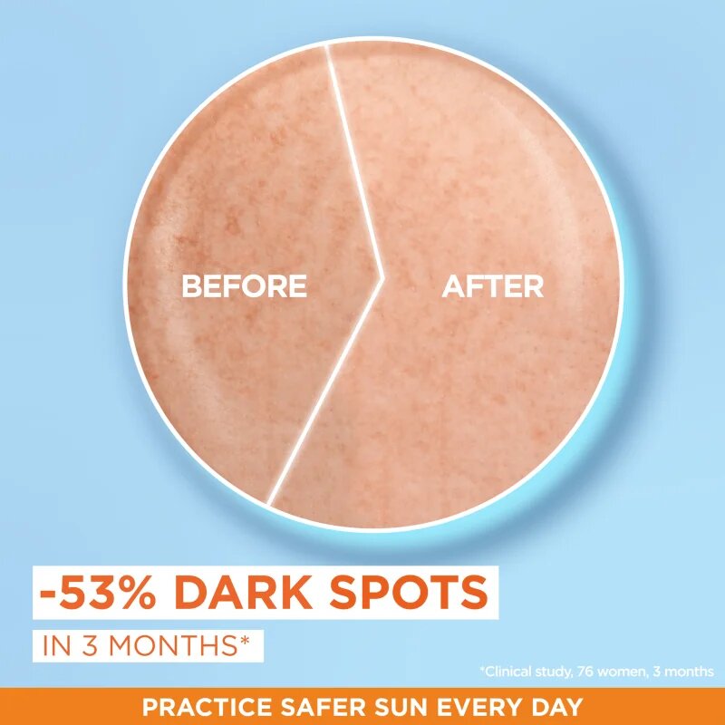 Garnier Ambre Solaire Super UV Vitamin C gyengéd védő folyadék a sötét foltok ellen SPF 50+ 40 ml