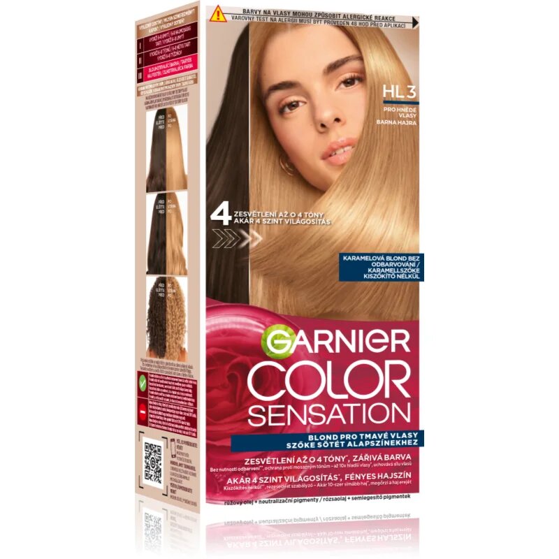 Garnier Color Sensation hajfesték a haj élénkítésére árnyalat HL3 Brown Hair 1 db