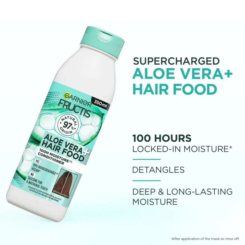 Garnier Fructis Aloe Vera Hair Food hidratáló kondicionáló normál és száraz hajra 350 ml