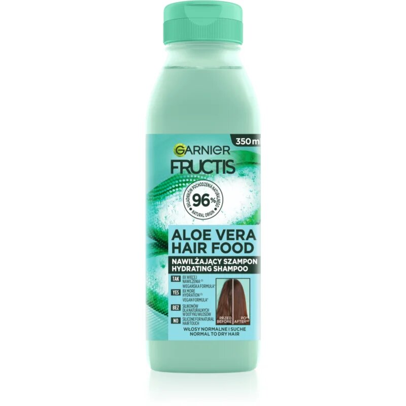 Garnier Fructis Aloe Vera Hair Food hidratáló sampon normál és száraz hajra 350 ml