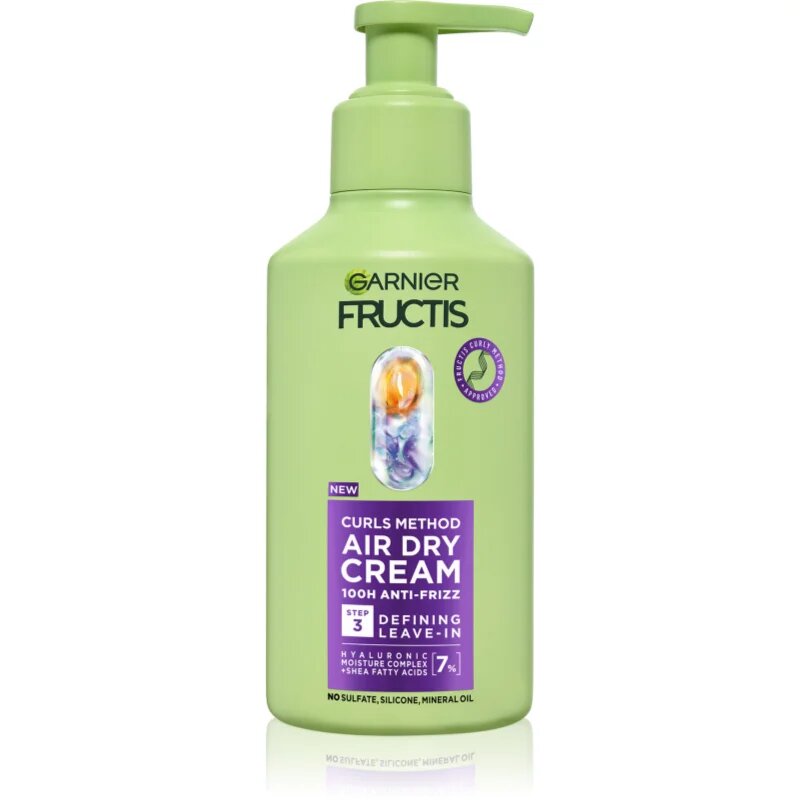 Garnier Fructis Curls Method öblítést nem igénylő krém a hullámos és göndör hajra 260 ml