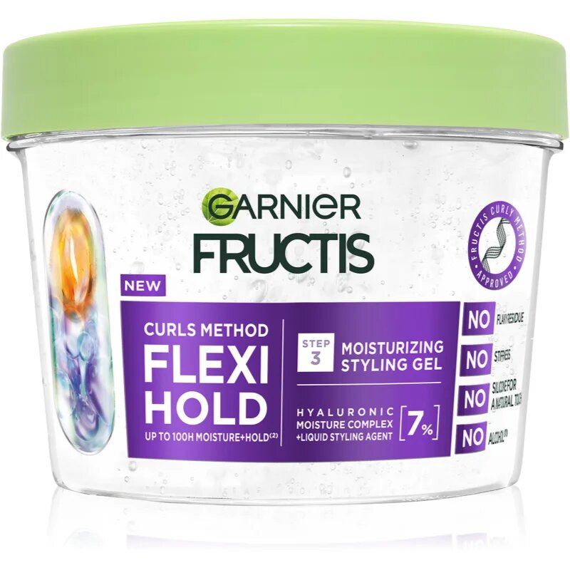 Garnier Fructis Flexi Hold styling gél a hullámos és göndör hajra 370 ml