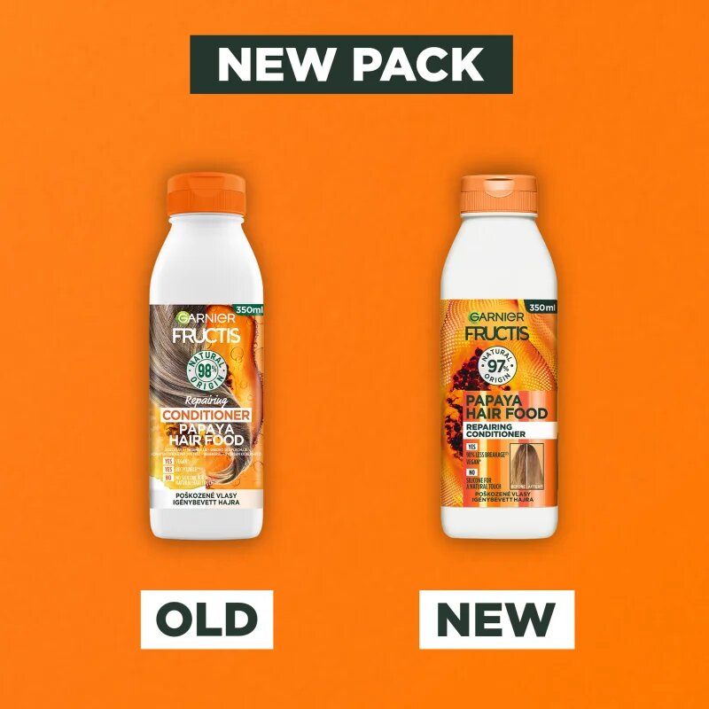 Garnier Fructis Papaya Hair Food regeneráló kondicionáló a károsult hajra 350 ml