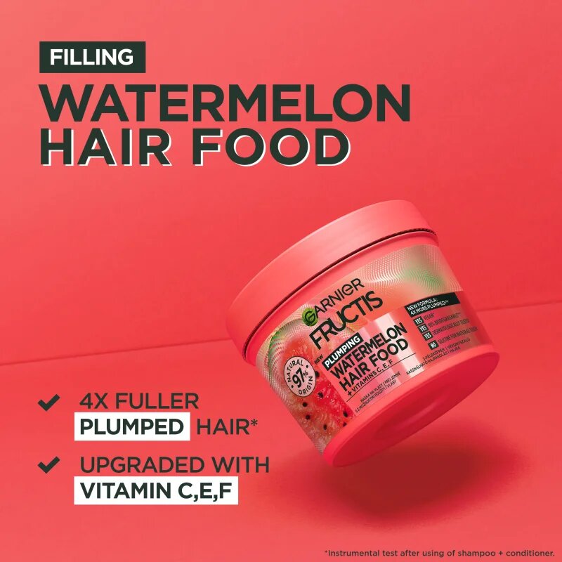 Garnier Fructis Watermelon Hair Food maszk finom és lesimuló hajra 390 ml