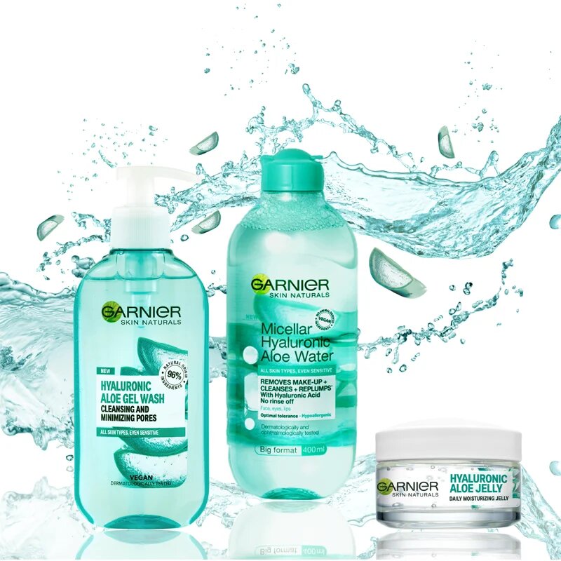 Garnier Hyaluron + Hyaluronic Aloe tisztító gél 200 ml