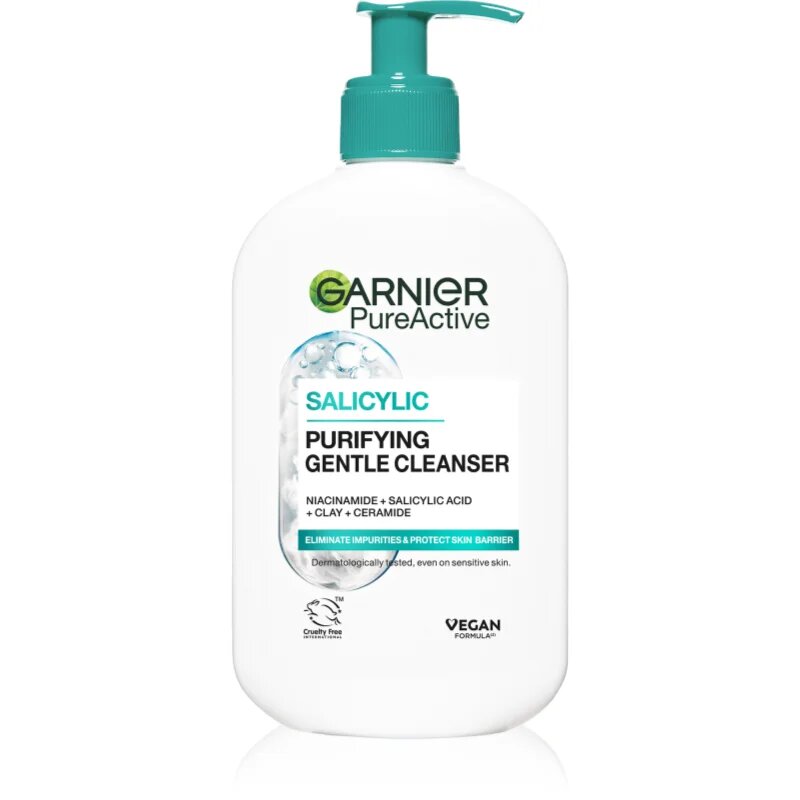 Garnier Pure Active Salicylic hidratáló tisztító gél a bőr tökéletlenségei ellen 250 ml