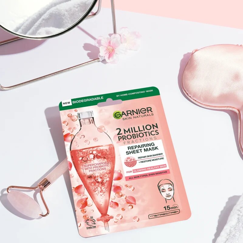 Garnier Textil Masks 2 Million Probiotics regeneráló maszk az arcra 22 g