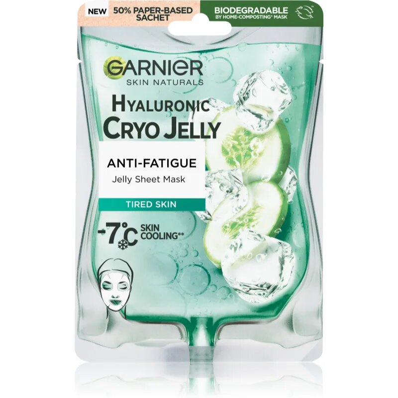 Garnier Textil Masks Cryo Jelly hidratáló gél maszk hialuronsavval 27 g