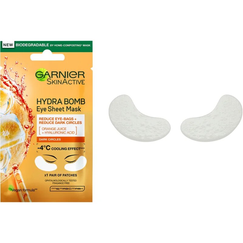 Garnier Textil Masks Hydra Bomb szemmaszk hialuronsavval 6 g