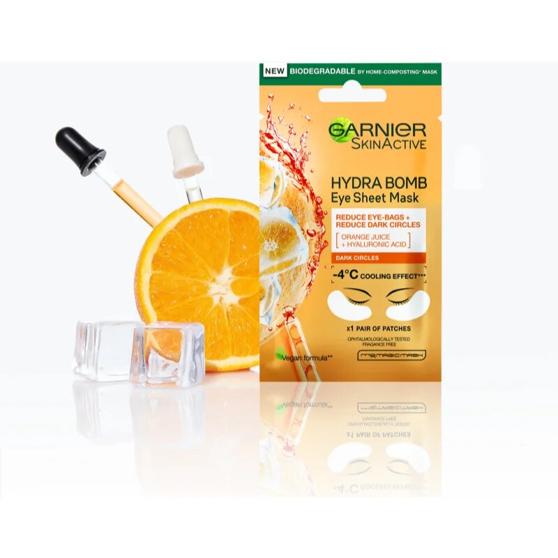 Garnier Textil Masks Hydra Bomb szemmaszk hialuronsavval 6 g