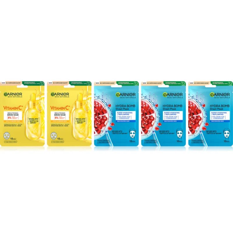 Garnier Textil Masks szett az arcra