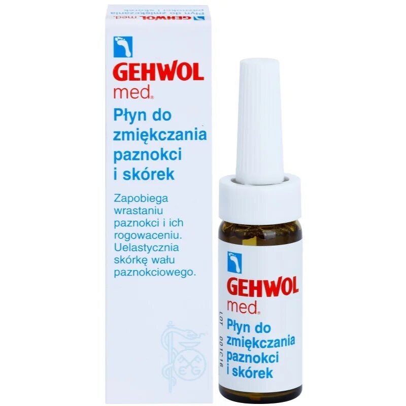 Gehwol MED. bőrpuhító ápolás lábra a benőtt körömre és az erős bőrkeményedések ellen 15 ml