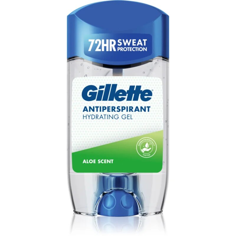 Gillette Antiperspirant Hydrating Gel Aloe Scent zselés izzadásgátló hidratáló hatással uraknak 70 ml
