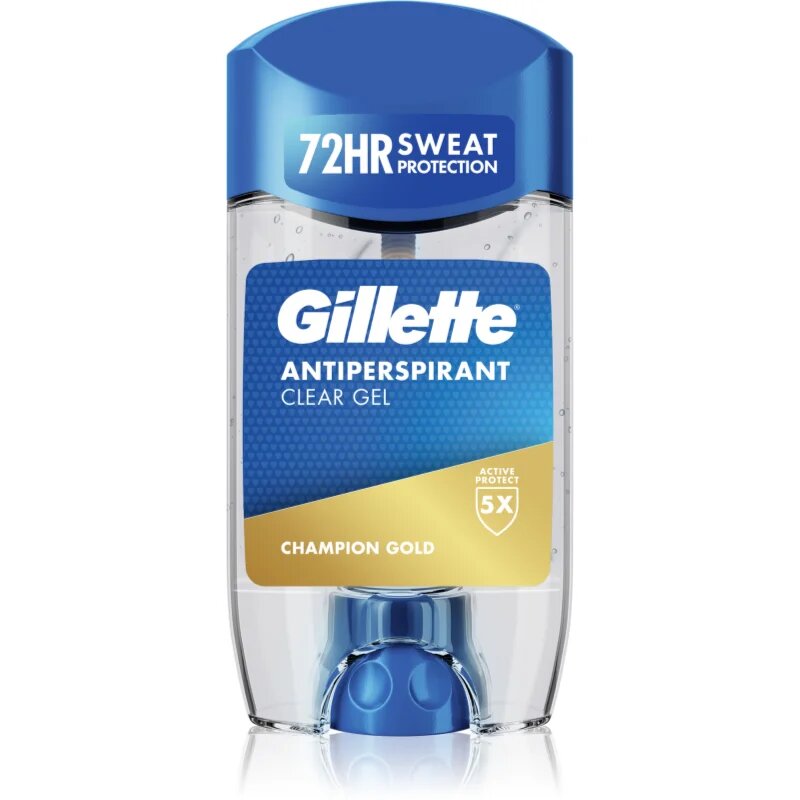 Gillette Champion Gold Antiperspirant Clear Gel zselés izzadásgátló uraknak 70 ml