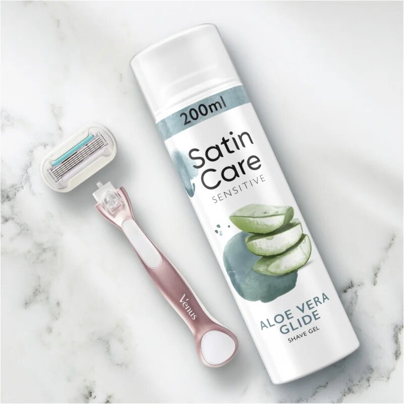 Gillette Satin Care borotválkozási gél hölgyeknek Aloe Vera 200 ml